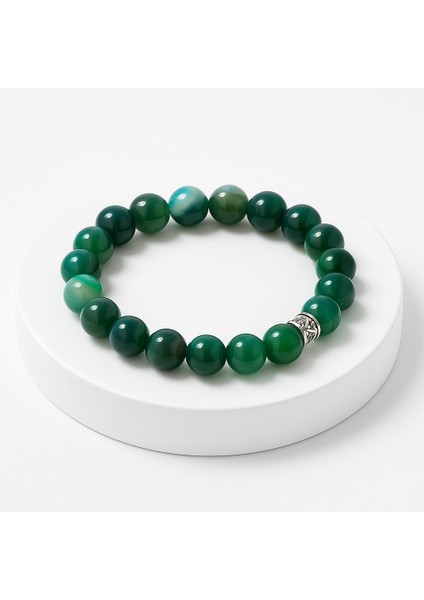 Zenaura Yeşil Akil Doğaltaş Bileklik