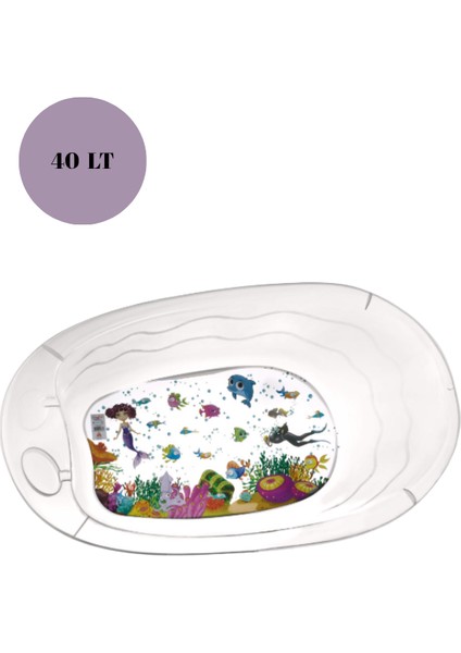 Bebek Banyo Seti Şeffaf Balık Desenli Küvet Kova Maşrapa Seti Şeffaf Renk fiyatları