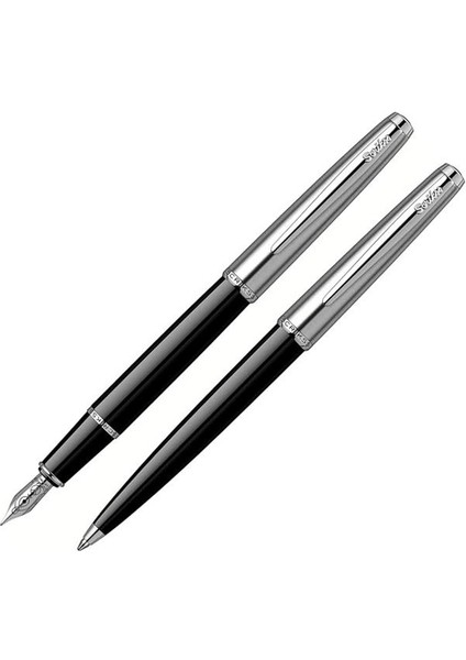 Metropolis 78 Dolma Kalem & Tükenmez Kalem Takımı, Akrilik Gövde, Siyah fiyatları