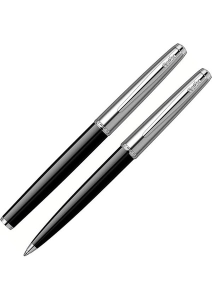 Metropolis 78 Dolma Kalem & Tükenmez Kalem Takımı, Akrilik Gövde, Siyah fırsatları