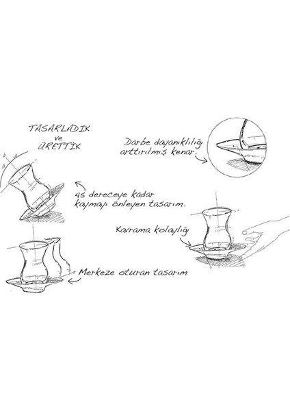 Seasons Siyah 6 Kişilik Çay Takımı modelleri