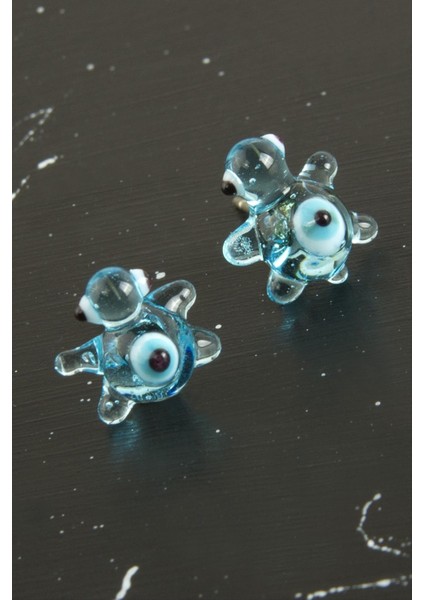 Techmrt Kaplumbağa Cam Küpe-Açık Mavi modelleri