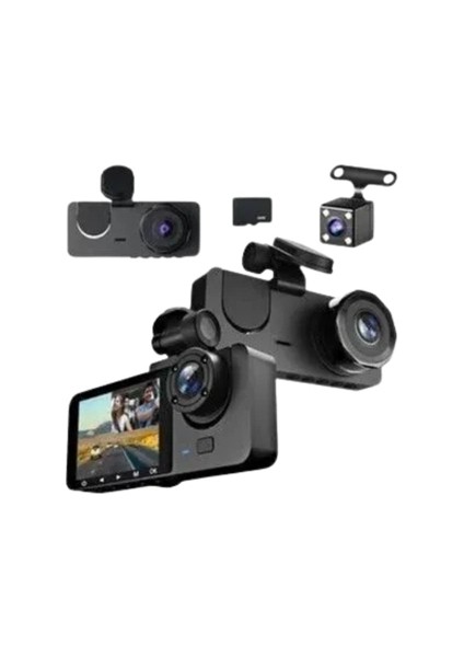 Full Hd Çözünürlüklü Üç Kameralı Araç Içi Kamera – Park ve Sürüş Güvenliği modelleri