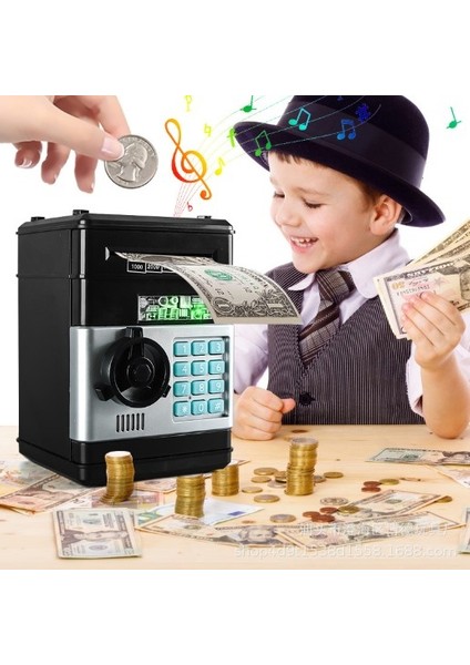 Elektronik Şifreli Kasa Otomatik Kağıt Para Alan Atm Kumbara