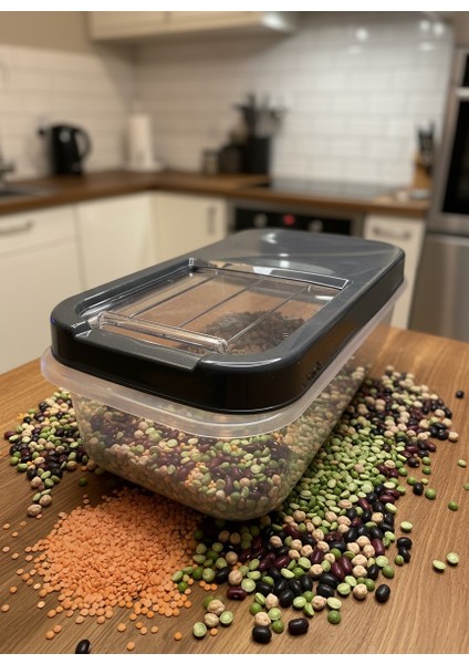 Hediyeli Gıda Saklama Kabı Seti – Büyük Boy 5lt Kapaklı Saklama Kabı + Smoke 4’lü Kap Seti Hediye | Hava Geçirmez, Şeffaf, Dayanıklı fiyatları