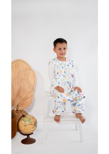 Kışlık Çocuk Uyku Tulumu 1 Tog Organik Pamuklu Kolsuz Pazen indirimleri