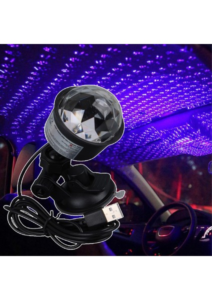 KX-6889USB Projeksiyon Disko Topu Rgb Atmosferli Vantuzlu