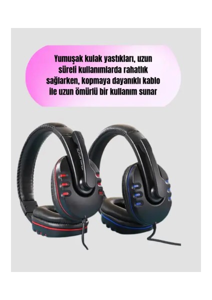Stereo Mikrofonlu Kablolu Oyun Kulaklığı – Konforlu ve Net Ses Iletimi fırsatları