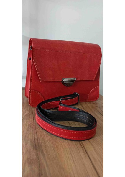 Gerçek Deri Pueblo Kırmızı Kol Çantası