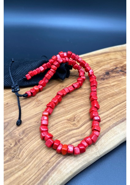 🔥 Bodrum Ateşi – Kırmızı Cam Boncuk Ayarlanabilir Kolye modelleri