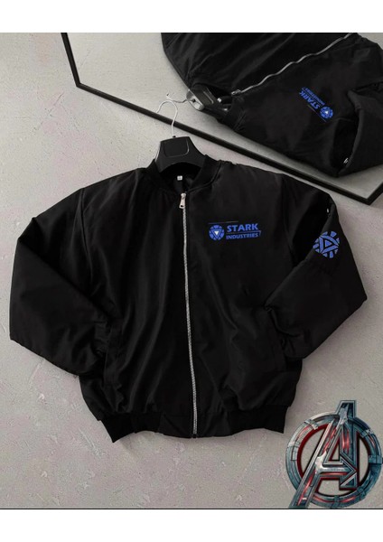 Stark Industries Siyah Bomber Mont modelleri