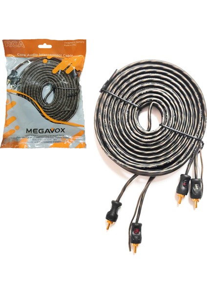 Rca-5m Anfi Kablosu 2 Rca 2 Rca Şaseli Kahverengi 5 Metre
