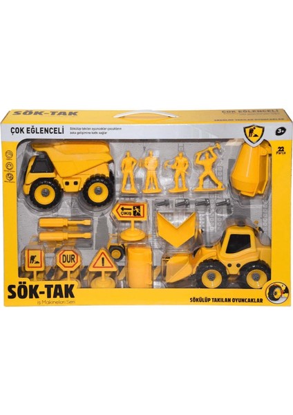 Sök Tak Dozer ve Inşaat Seti 22 Parça Kız Erkek Çocuk Oyuncak Eğitici Oyuncaklar modelleri