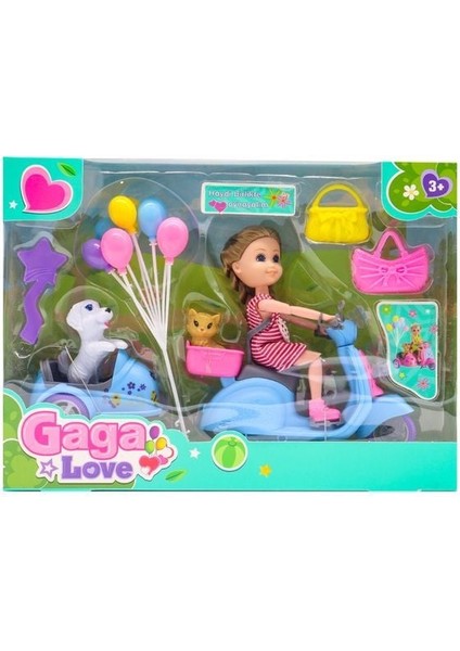 Gaga Love Hayvanlarıyla Motor Gezisi Kutulu Mavi Motor Kız Erkek Çocuk Oyuncak Eğitici Oyuncaklar