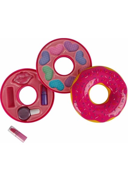 Donut Şekilli 2 Katlı Makyaj Güzellik Seti Kız Erkek Çocuk Oyuncak Eğitici Oyuncaklar fiyatları