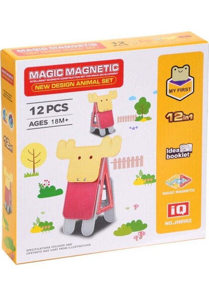 Manyetik Geyik Blok Seti 12 Parça Kız Erkek Çocuk Oyuncak Eğitici Oyuncaklar modelleri