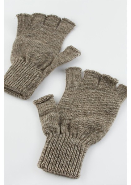 Techmrt Kesik Uçlu Eldiven-Açık Kahverengi