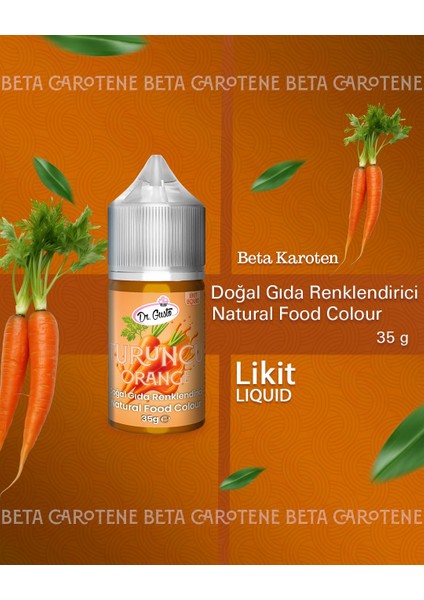 Doğal Likit Gıda Boyası Dr.gusto 35 gr Turuncu