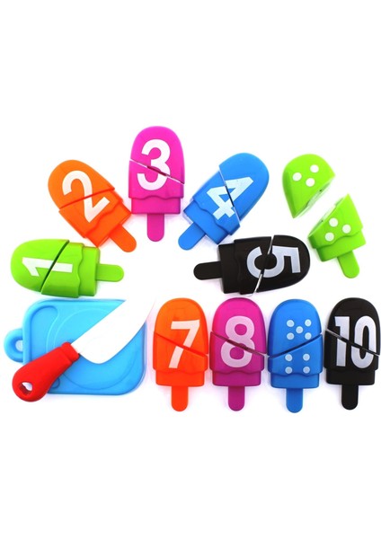 Eğitici Kesilebilir Dondurma Seti Kız Erkek Çocuk Oyuncak Eğitici Oyuncaklar