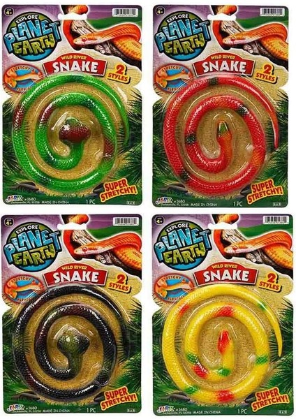 Jaru Planet Earth Streç Esnek Yılan -1ADET Stokta Olan Gönderilir Kız Erkek Çocuk Oyuncak Eğitici Oy