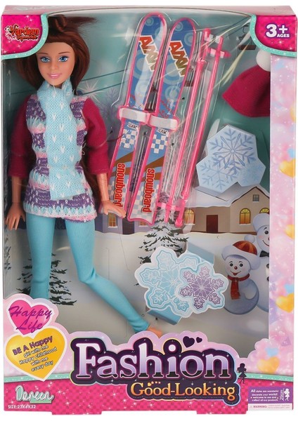 WG-66730-66731 Kutulu 29CM Aksesuarlı Kayakçı Bebek Kız Erkek Çocuk Oyuncak Eğitici Oyuncaklar fiyatları