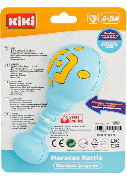 AE-1910 Marakas Çıngırak Kız Erkek Çocuk Oyuncak Eğitici Oyuncaklar