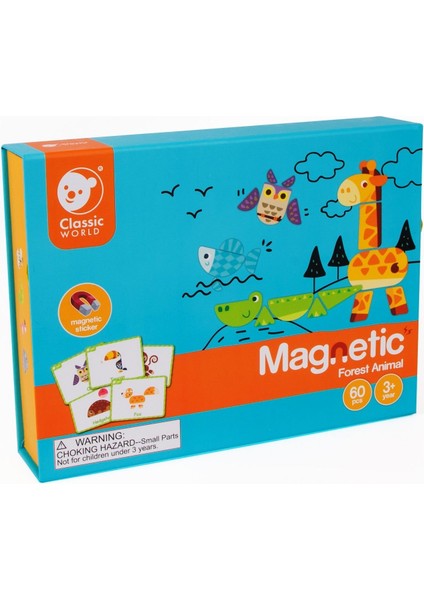 Classic World Ahşap Mıknatıslı Oyun Seti Ormanda Kız Erkek Çocuk Oyuncak Eğitici Oyuncaklar