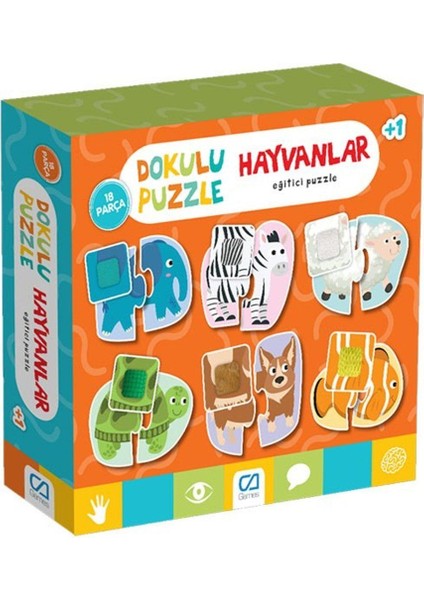 CA.5126 Ca Games, Dokulu Hayvanlar Puzzle Kız Erkek Çocuk Oyuncak Eğitici Oyuncaklar
