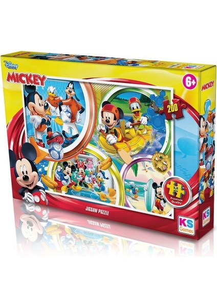 Mch 113 Mickey Mouse 200 Parça Puzzle -Ks Puzzle Kız Erkek Çocuk Oyuncak Eğitici Oyuncaklar