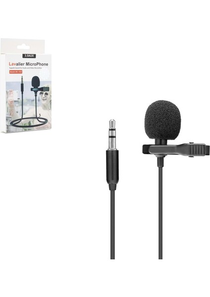 Mikrofon Yaka Pc Aux 3.5mm 2 Boğumlu Hadron HDX-2752