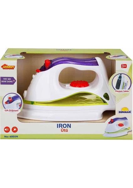 Hommy Sesli ve Işıklı Oyuncak Ütü Kız Erkek Çocuk Oyuncak Eğitici Oyuncaklar