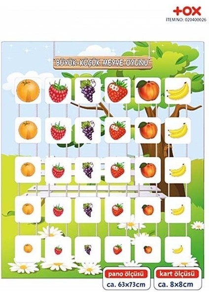 Büyük Küçük Meyve Oyunu Eğitici Pano Kız Erkek Çocuk Oyuncak Eğitici Oyuncaklar