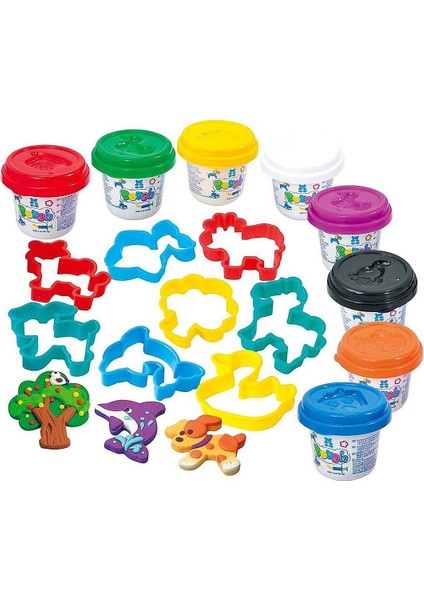 Sunman Playgo Oyun Hamuru Set Mini Silindir 8 Hamurlu Kız Erkek Çocuk Oyuncak Eğitici Oyuncaklar