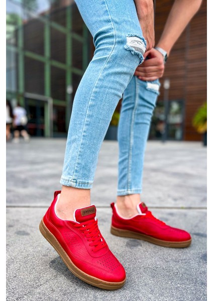 CH157 - Ckt Retro Erkek Ayakkabı Kırmızı modelleri