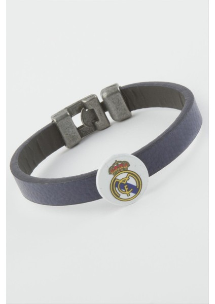 Techmrt Lacivert Renkli Suni Deri Bileklik-Lacivert