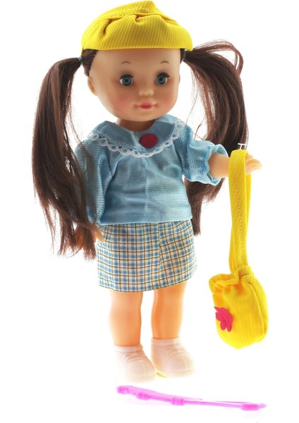 Mavi Saten Elbiseli Et Bebek Kız Erkek Çocuk Oyuncak Eğitici Oyuncaklar