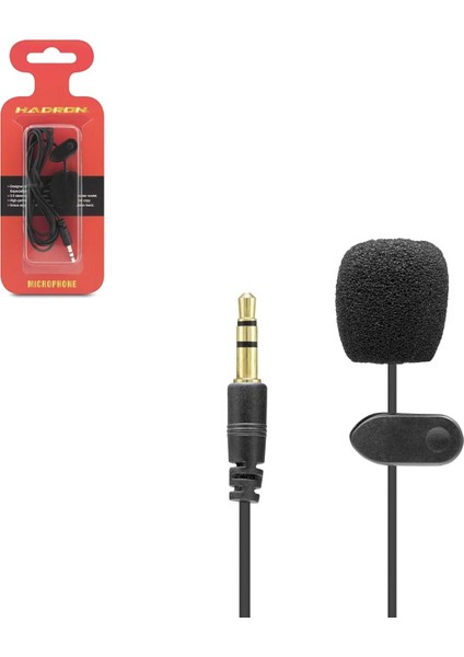 Mikrofon Yaka Pc Telefon Aux 3.5mm 1.5mt Hadron HD-556