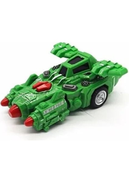 Sürtmeli Roket Atan Yeşil Uzay Korsanı Araba Kız Erkek Çocuk Oyuncak Eğitici Oyuncaklar