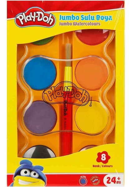 Play-Doh Jumbo Sulu Boya 8 Renk Kız Erkek Çocuk Oyuncak Eğitici Oyuncaklar