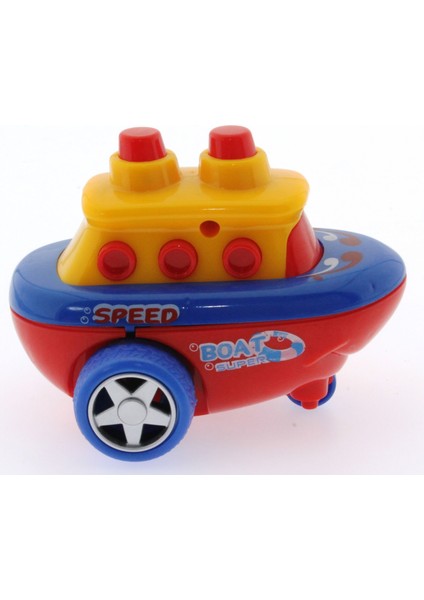 Sürtmeli Kırılmaz Kırmızı Hızlı Gemi Kız Erkek Çocuk Oyuncak Eğitici Oyuncaklar