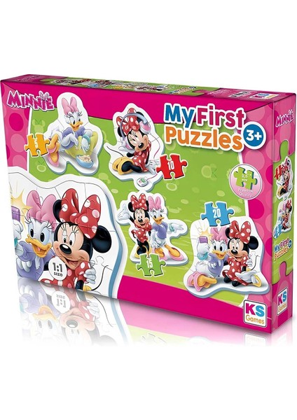 Ks Games Minnie My First Puzzle 4 In 1 Kız Erkek Çocuk Oyuncak Eğitici Oyuncaklar