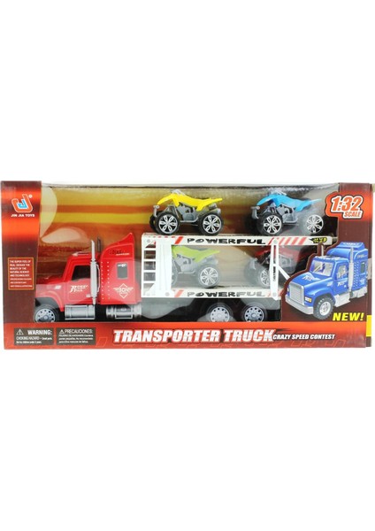 Sürtmeli Atv Taşıyan Kırmızı Tır Kız Erkek Çocuk Oyuncak Eğitici Oyuncaklar modelleri