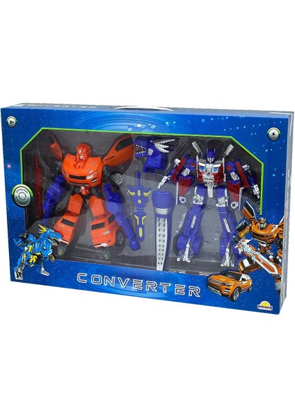 Sunman Işıklı 2'li Power Robot Kız Erkek Çocuk Oyuncak Eğitici Oyuncaklar