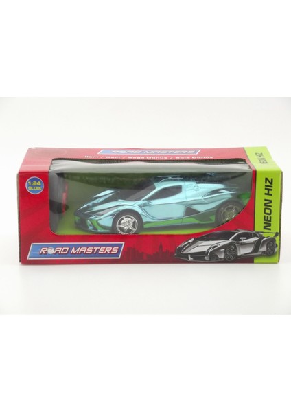 U.k. Pilli Turkuvaz Spor Araba Neon Hız RT24 Kız Erkek Çocuk Oyuncak Eğitici Oyuncaklar
