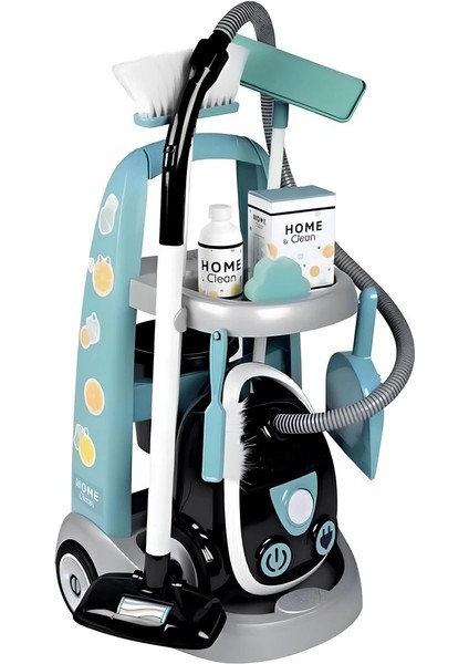 Smoby Temizlik Arabası + Elektrikli Süpürge Kız Erkek Çocuk Oyuncak Eğitici Oyuncaklar