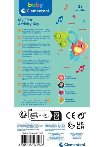 17893 Baby Clementoni - Aktivite Anahtarı Kız Erkek Çocuk Oyuncak Eğitici Oyuncaklar modelleri