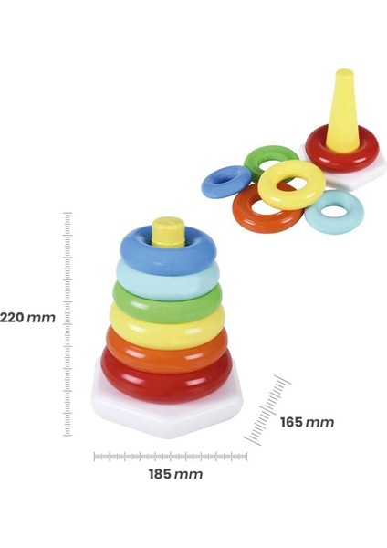 Zuzu Neşeli Halkalar Oyuncak Seti Kız Erkek Çocuk Oyuncak Eğitici Oyuncaklar fiyatları
