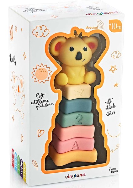 Vinyland Soft Yıldız Halkalar Koala 7'li SET 661877 Kız Erkek Çocuk Oyuncak Eğitici Oyuncaklar