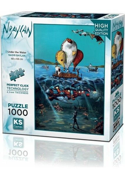20709 Under The Water 1000 Parça Puzzle -Ks Puzzle Kız Erkek Çocuk Oyuncak Eğitici Oyuncaklar