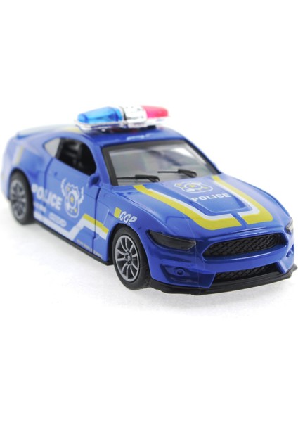 Die Cast Çek Bırak Metal Mavi Polis Arabası Kız Erkek Çocuk Oyuncak Eğitici Oyuncaklar